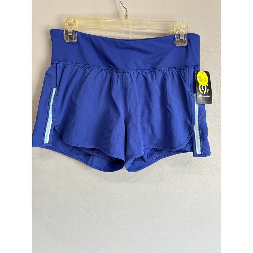 Champion athletic shorts blue white womens Small running fitness outdoors New